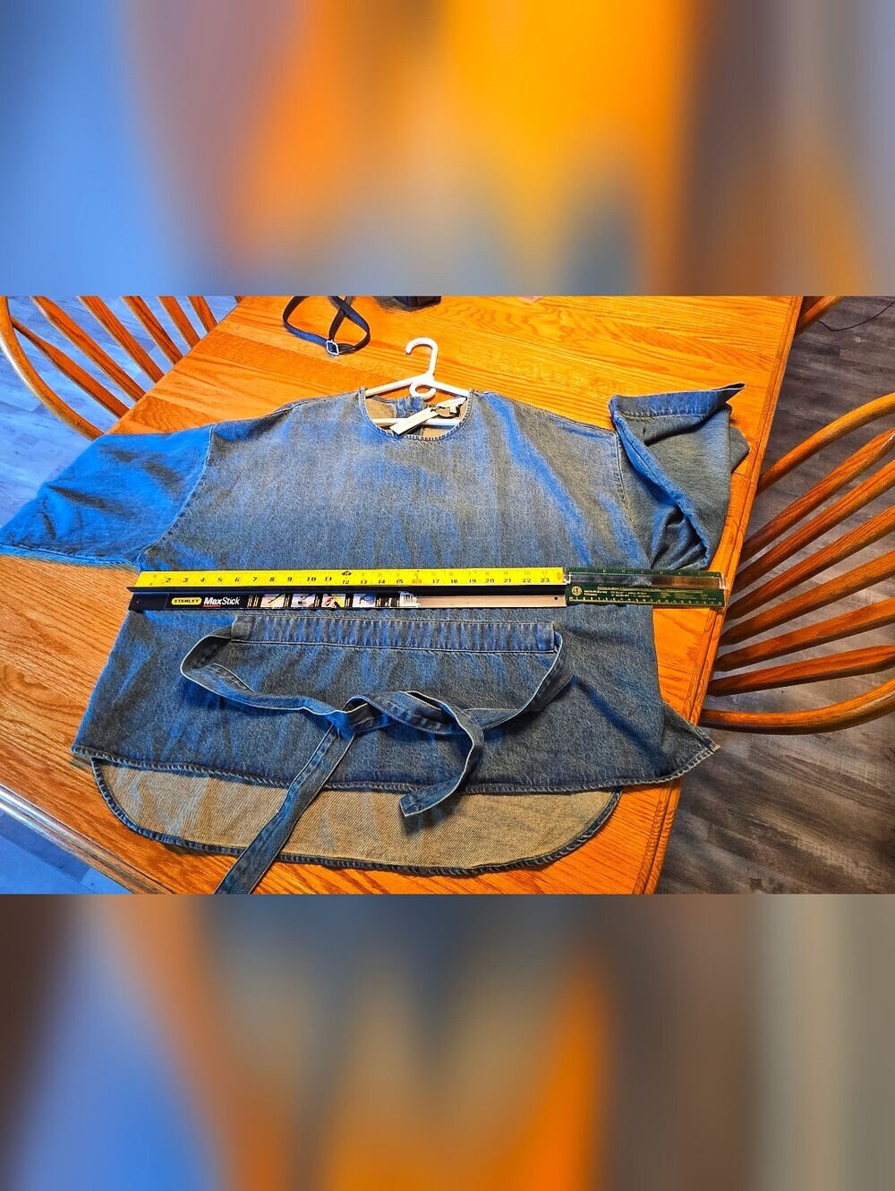 Banana Republic Blue Denim Tie-Waist Top Size Xl - Picture 14 of 16